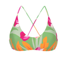 Cargar imagen en el visor de la galería, Product Front: Rio De Sol Sostén Top Green-Bloom Bralette

