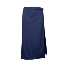 Cargar imagen en el visor de la galería, Product Front: Rio De Sol Falda De Playa Navy Long-Skirt-Knot
