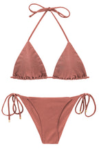 Cargar imagen en el visor de la galería, Product Front: Rio De Sol Conjunto Set Shimmer-Copper Tri-Inv Cheeky-Tie

