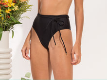 Cargar imagen en el visor de la galería, Image 12: Rio De Sol Bragas Bottom Shimmer-Black Belted-High-Waist
