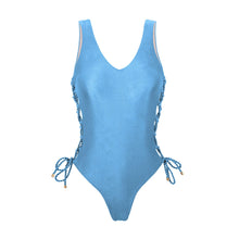 Cargar imagen en el visor de la galería, Product Front: Rio De Sol Una Pieza Shimmer-Baltic-Sea Zoe

