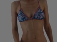 Cargar y reproducir el video en el visor de la galería, Video: Rio De Sol Sostén Top Palms-Blue Tri-Fixo
