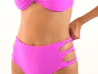 Cargar y reproducir el video en el visor de la galería, Video: Rio De Sol Bragas Bottom Vita-Pink High-Waist-Spin
