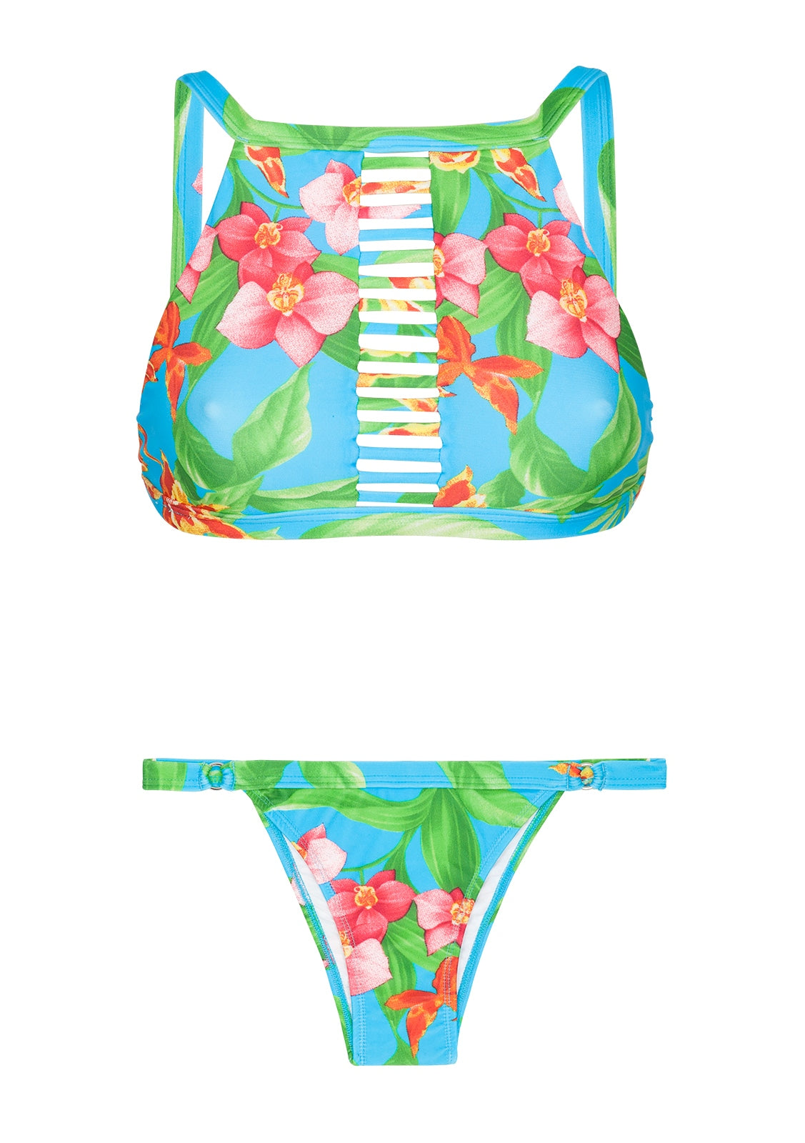 Product Front: Rio De Sol Conjunto Aloha Cropped Tiras