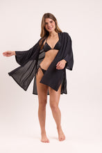 Cargar imagen en el visor de la galería, Image 11: Rio De Sol Caftán / Cubrir Black Kimono
