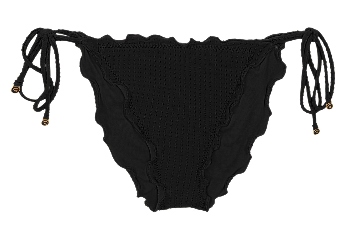 Product Front: Rio De Sol Bragas Bottom Dots-Black Frufru-Comfy