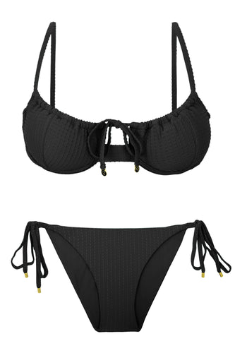 Product Front: Rio De Sol Bragas Bottom Dots-Black Ibiza-Comfy