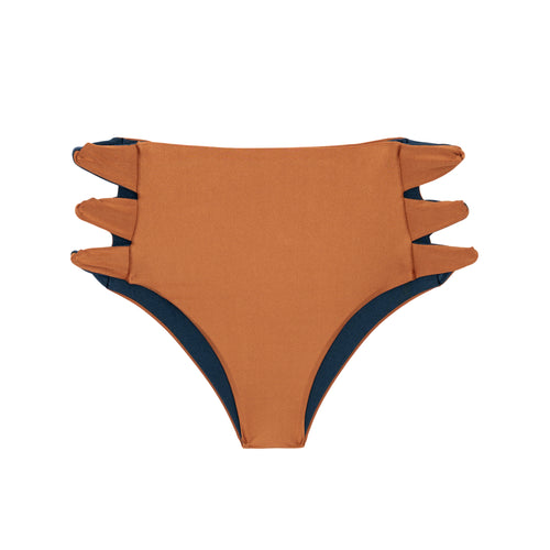 Product Front: Rio De Sol Bragas Bottom Nocciola High-Waist-Spin