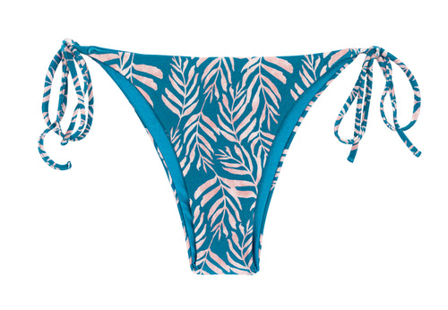 Product Front: Rio De Sol Bragas Bottom Palms-Blue Ibiza