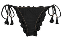 Cargar imagen en el visor de la galería, Product Front: Rio De Sol Bragas Bottom Shimmer-Black Frufru
