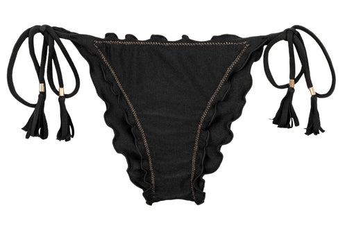 Product Front: Rio De Sol Bragas Bottom Shimmer-Black Frufru
