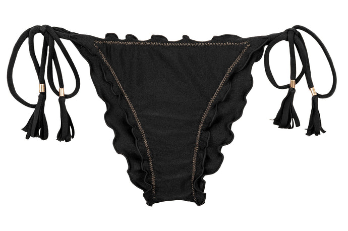 Product Front: Rio De Sol Bragas Bottom Shimmer-Black Frufru