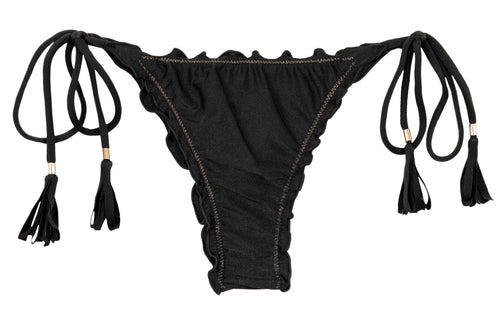 Product Front: Rio De Sol Bragas Bottom Shimmer-Black Frufru-Fio