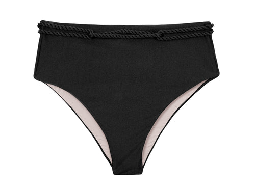 Product Front: Rio De Sol Bragas Bottom Shimmer-Black Hotpants