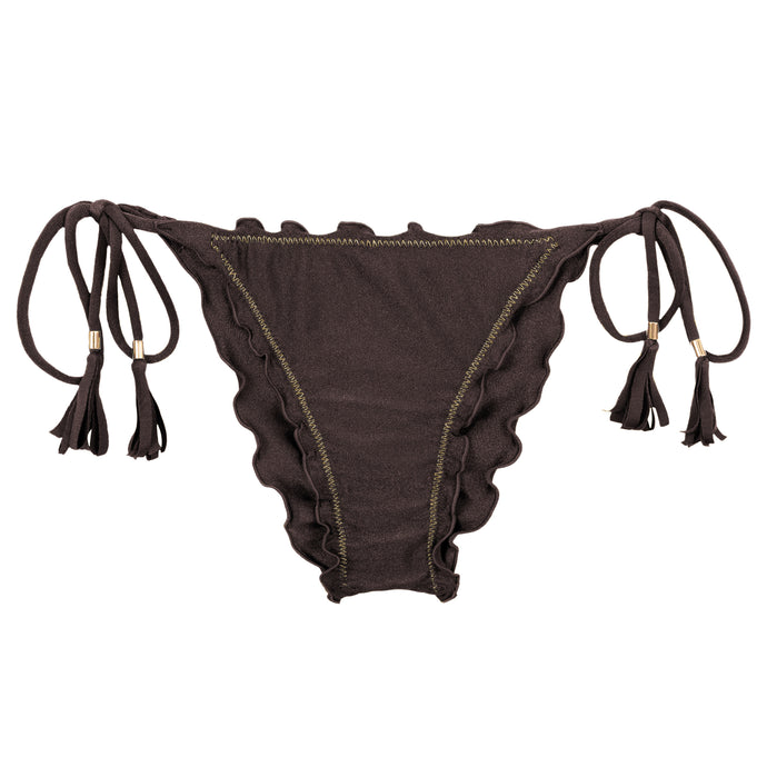 Product Front: Rio De Sol Bragas Bottom Shimmer-Coffee Frufru