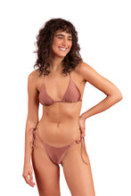 Cargar imagen en el visor de la galería, Image 04: Rio De Sol Bragas Bottom Shimmer-Copper Cheeky-Tie
