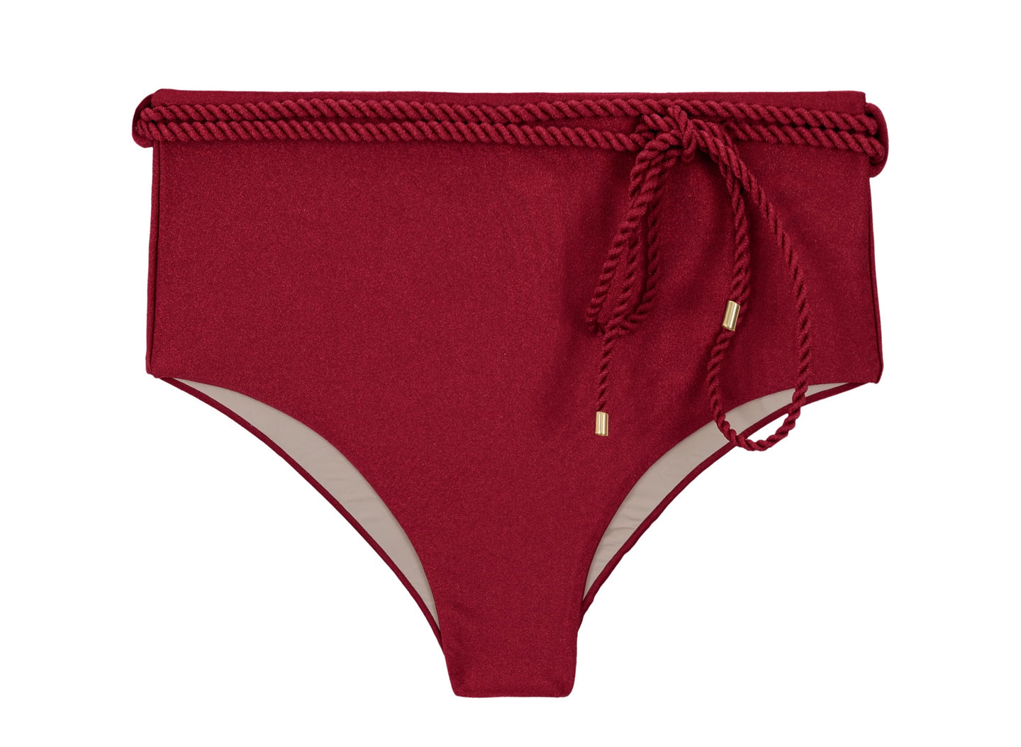Product Front: Rio De Sol Bragas Bottom Shimmer-Divino Belted-High-Waist