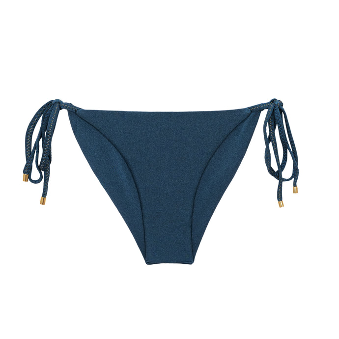 Product Front: Rio De Sol Bragas Bottom Shimmer-Shark Cheeky-Tie-Gold