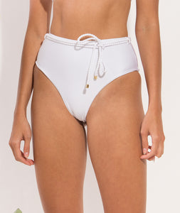 Image 11: Rio De Sol Bragas Bottom Shimmer-White Belted-High-Waist
