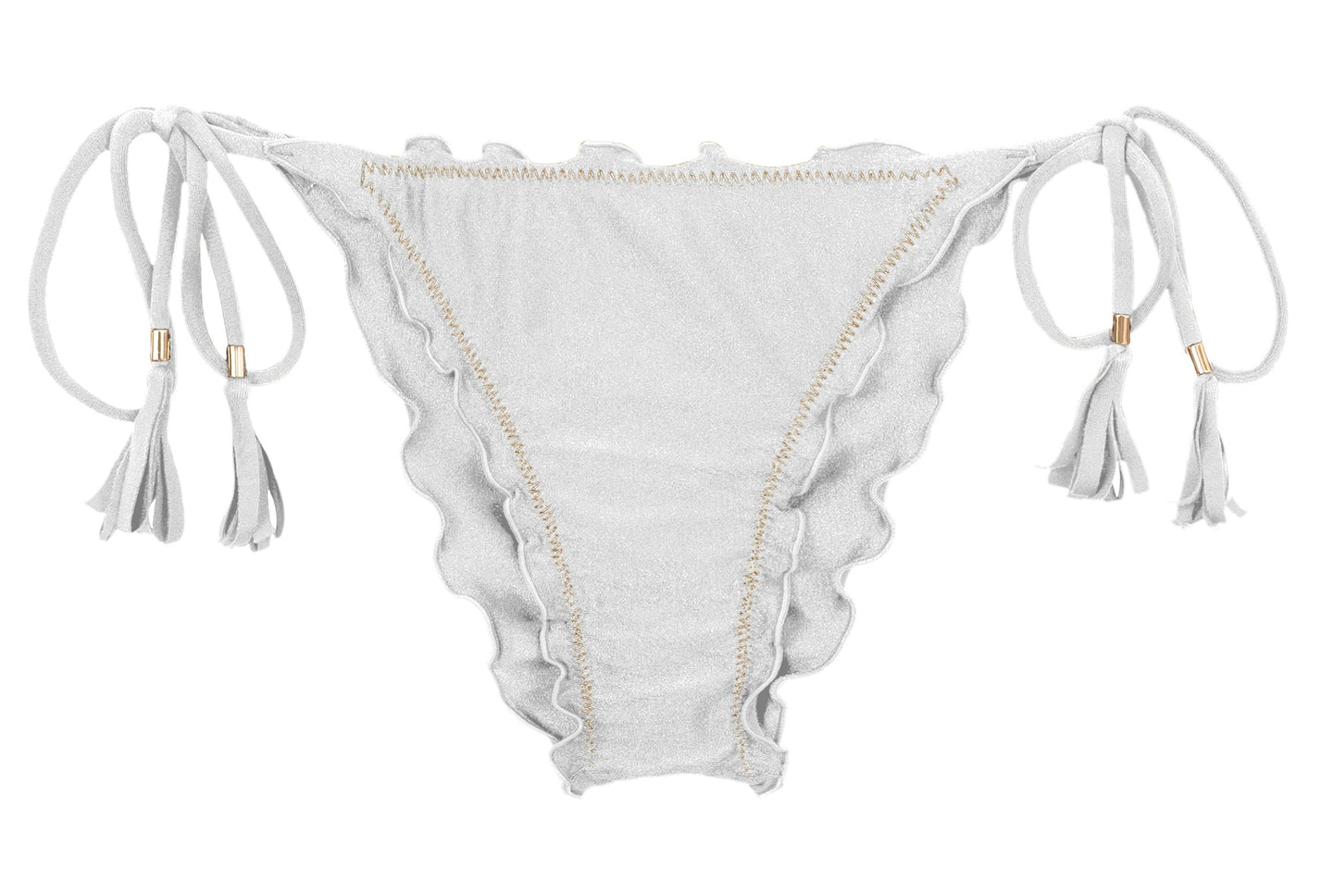 Product Front: Rio De Sol Bragas Bottom Shimmer-White Frufru
