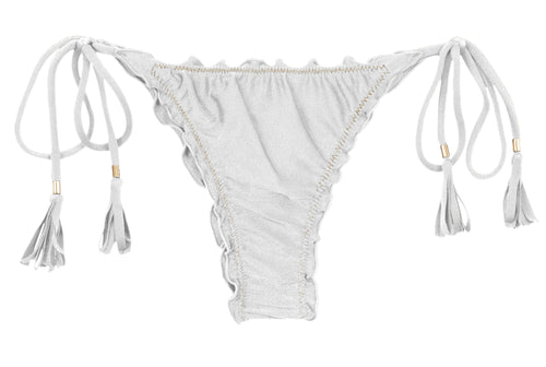 Product Front: Rio De Sol Bragas Bottom Shimmer-White Frufru-Fio