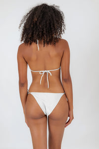 Model Back: Rio De Sol Bragas Bottom Shimmer-White Ibiza-Rope