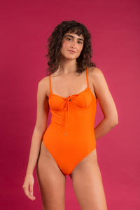 Image 09: Rio De Sol Una Pieza Dots-Orange Julia