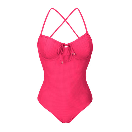 Product Front: Rio De Sol Una Pieza Dots-Virtual-Pink Julia