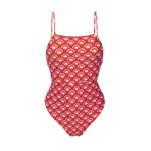 Product Front: Rio De Sol Una Pieza Floral-Scales Adele