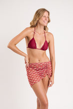 Cargar imagen en el visor de la galería, Image 05: Rio De Sol Falda De Playa Floral-Scales Mini Skirt Ruched
