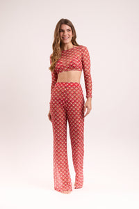 Model Front: Rio De Sol Top De La Playa Floral-Scales Top Harper