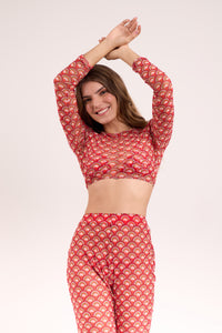 Image 05: Rio De Sol Top De La Playa Floral-Scales Top Harper
