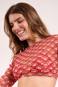 Image 07: Rio De Sol Top De La Playa Floral-Scales Top Harper