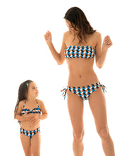 Cargar imagen en el visor de la galería, Model Back: Rio De Sol Traje De Baño De Dos Piezas Para Niña Geometric Kids
