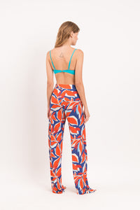Model Back: Rio De Sol Pantalones De Playa Leaves Wide Pants