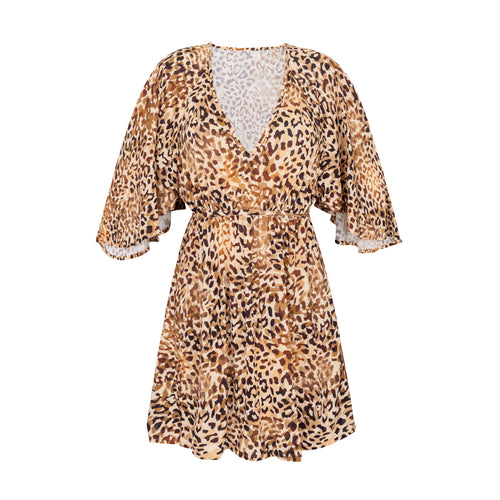 Product Front: Rio De Sol Vestido De Playa Leopard Mini Dress