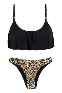 Product Front: Rio De Sol Conjunto Leopardo Black Babado