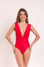 Cargar imagen en el visor de la galería, Model Front: Rio De Sol Una Pieza Microfibra-Chic-Red Anne
