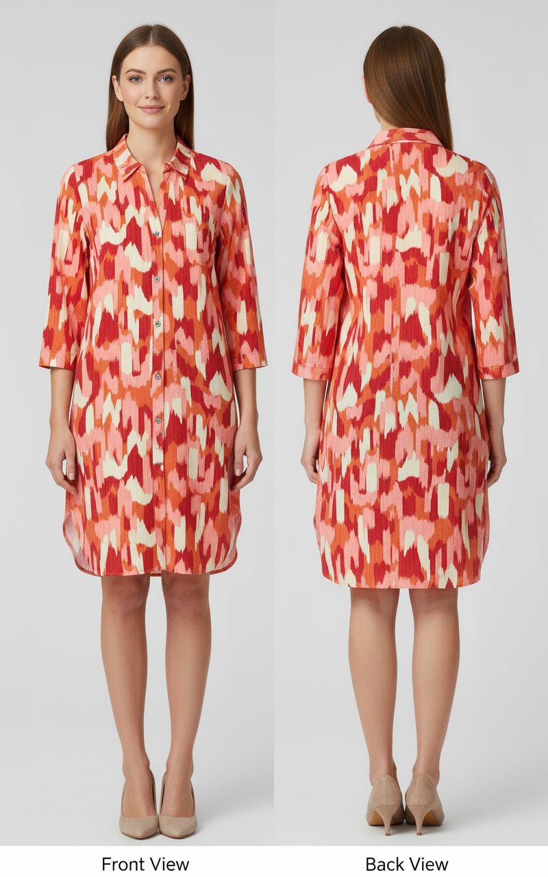 Model Front: Rio De Sol Vestido Camidero Mirage Chemise Gabriele