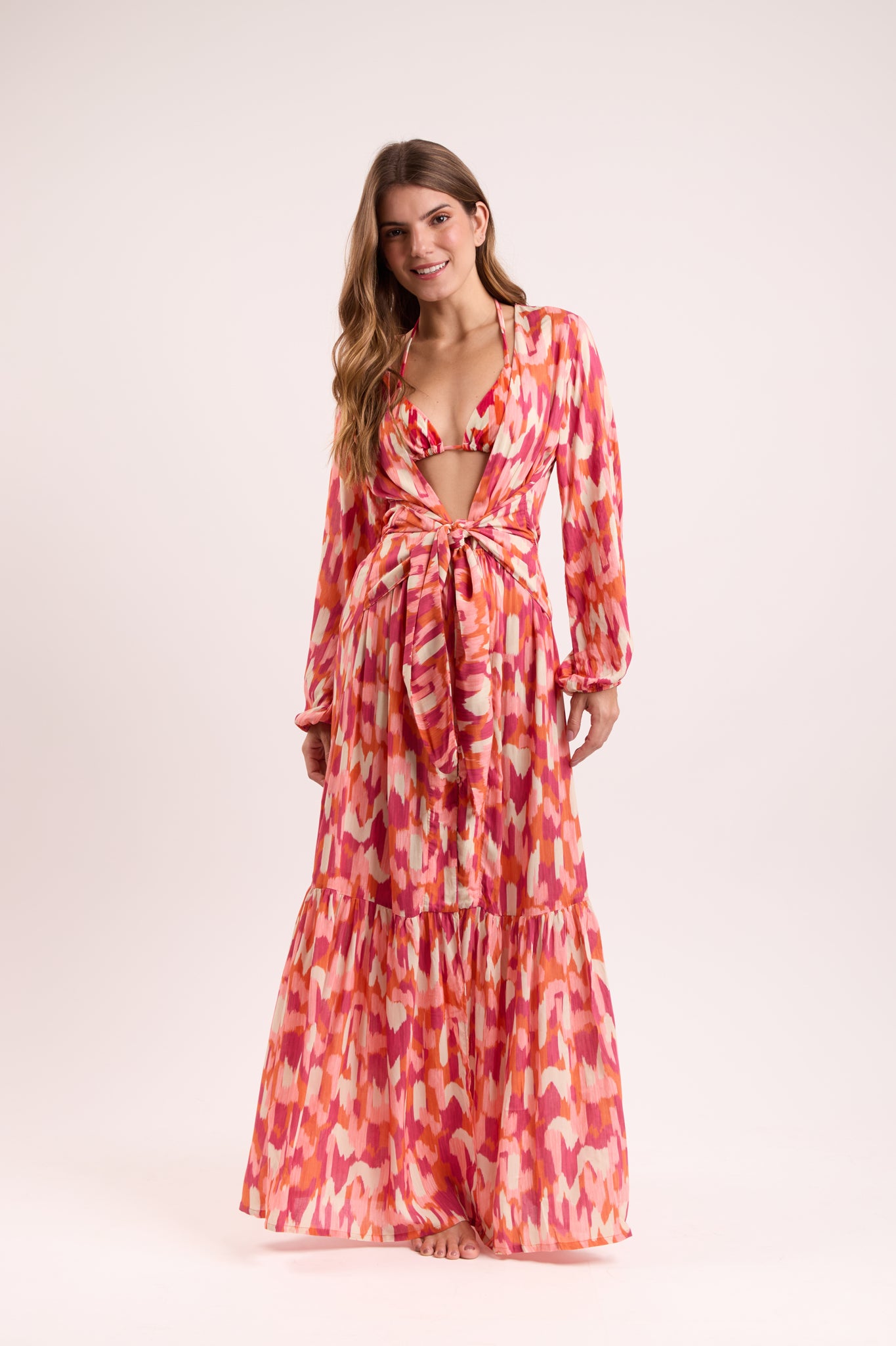 Model Front: Rio De Sol Vestido De Playa Mirage Long Dress Verona