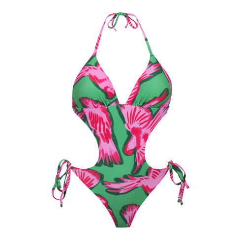 Product Front: Rio De Sol Una Pieza Parrots Trikini