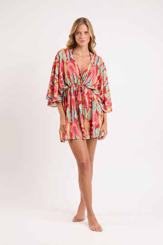 Model Front: Rio De Sol Caftán / Cubrir Sea-Bloom Kaftan Bel