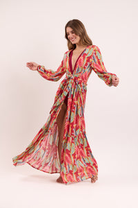 Image 05: Rio De Sol Vestido De Playa Sea-Bloom Long Dress Verona
