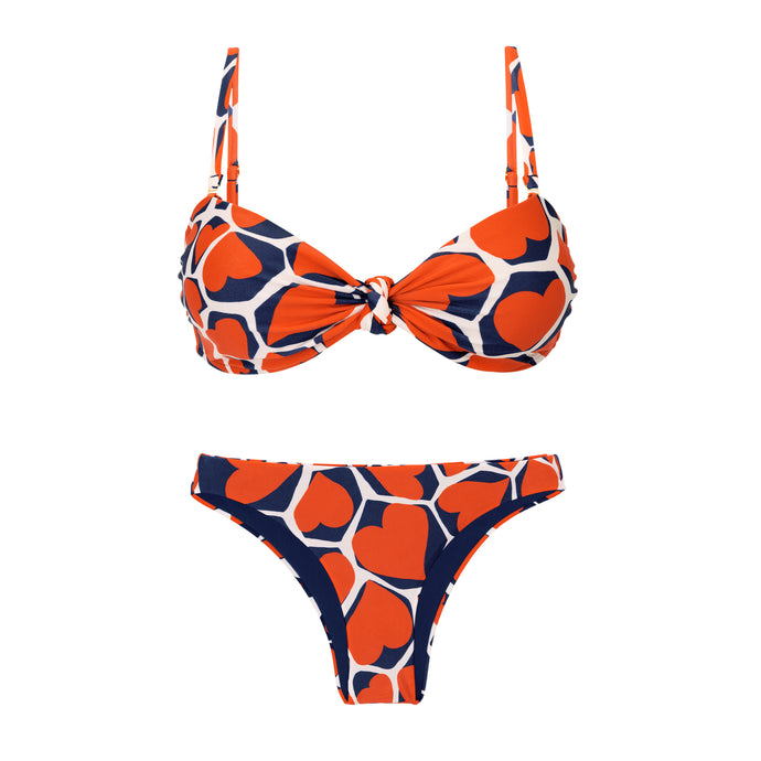 Product Front: Rio De Sol Conjunto Set Amore-Red Bandeau-Joy Essential