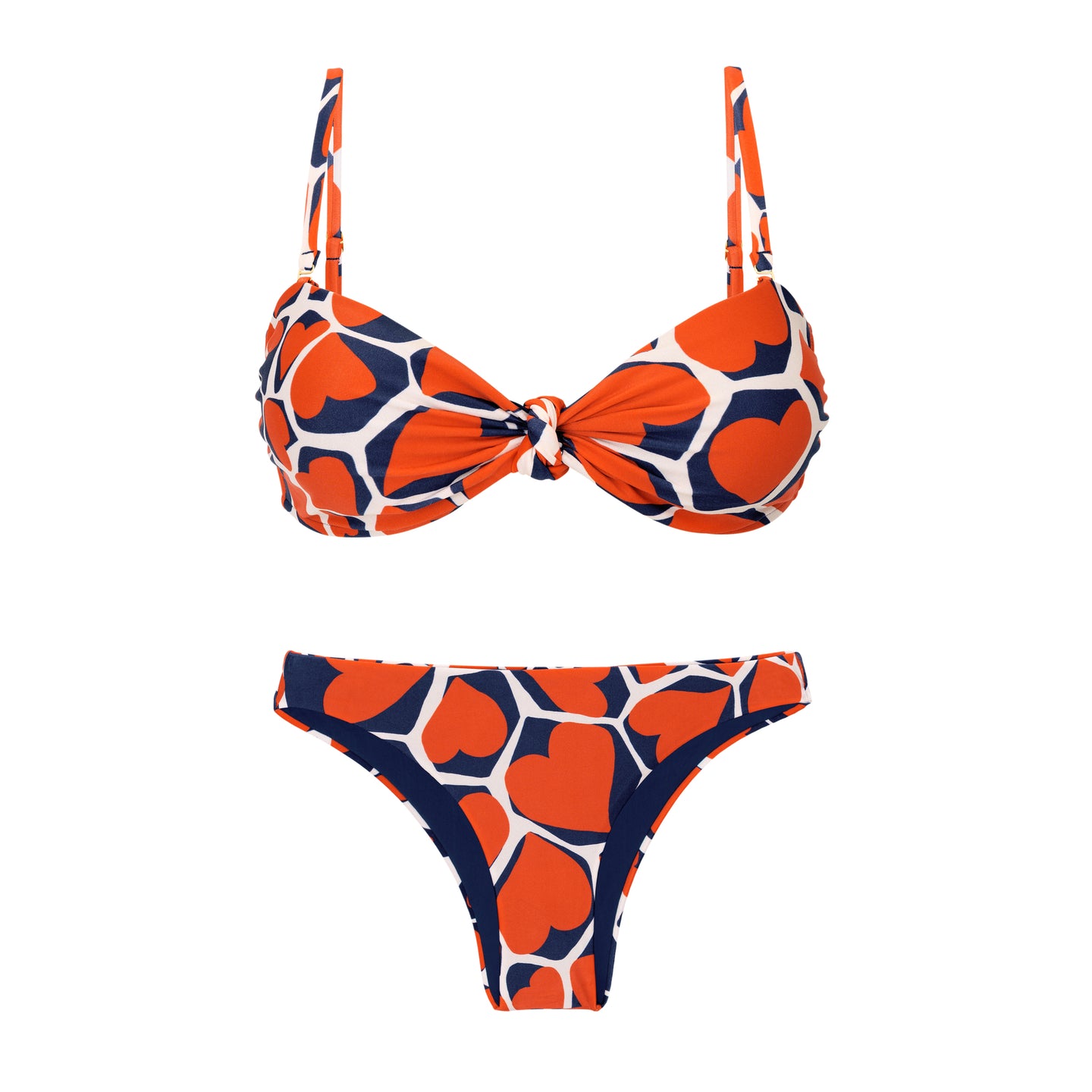 Product Front: Rio De Sol Conjunto Set Amore-Red Bandeau-Joy Essential