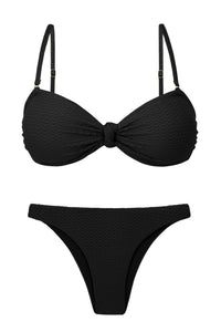 Product Front: Rio De Sol Conjunto Set Bora-Black Bandeau-Joy Leblon
