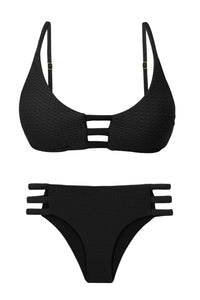 Product Front: Rio De Sol Conjunto Set Bora-Black Bra-Trio Madrid-Trio