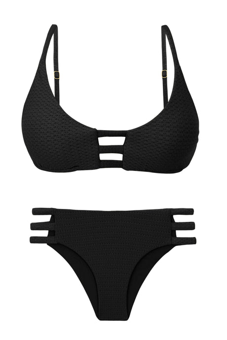 Product Front: Rio De Sol Conjunto Set Bora-Black Bra-Trio Madrid-Trio
