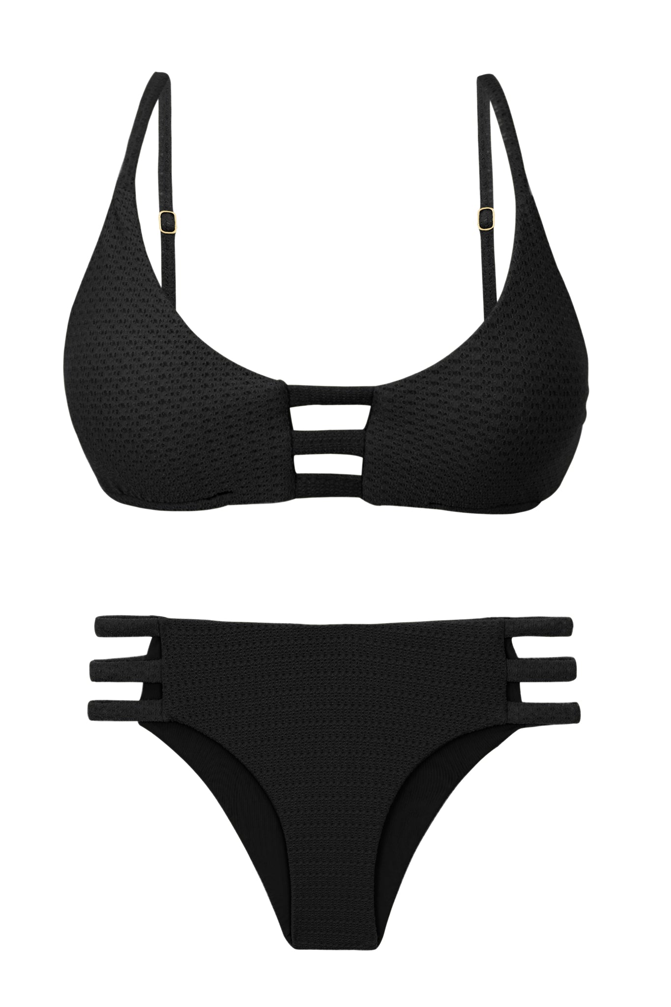 Product Front: Rio De Sol Conjunto Set Bora-Black Bra-Trio Madrid-Trio