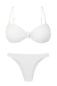 Product Front: Rio De Sol Conjunto Set Bora-White Bandeau-Joy Leblon